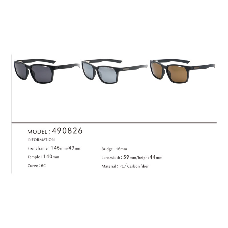 Carbon Fyber Square Wayfarer Sport Sunglasses Ultra light 490826 3